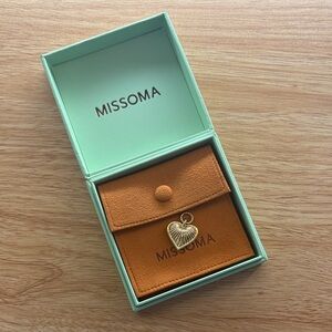 Missoma Ridge Heart Charm Necklace 18k gold plated (just the charm)